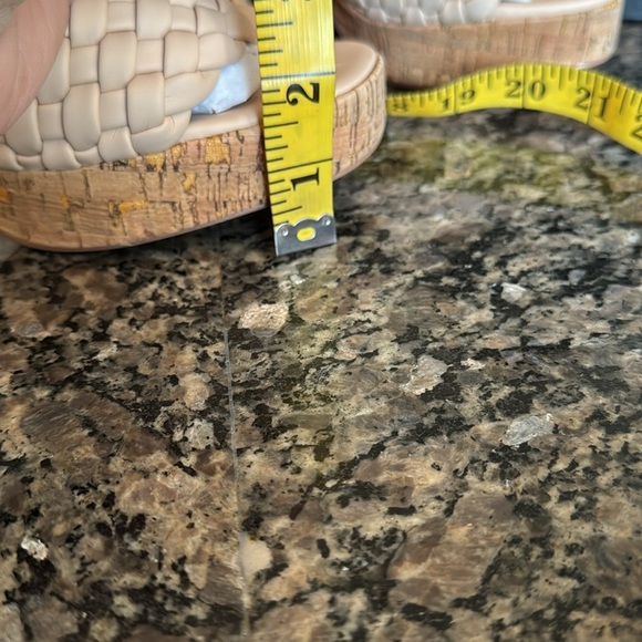 ShuShop Women's Tan Woven Cork Platform Heels NWT 9 - Picture 8 of 14